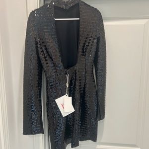 Hemet lang backless dress